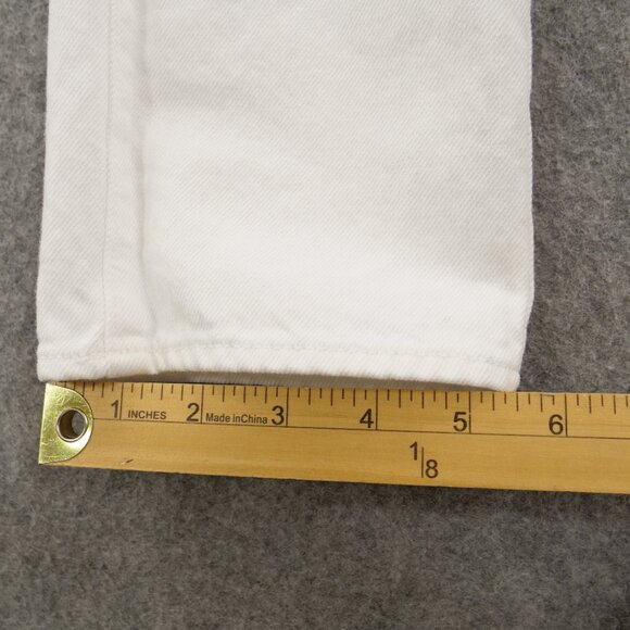 Guess Jeans Womens 25 White Boy Fit Mid Rise Distressed Zip Fly New - Picture 15 of 15